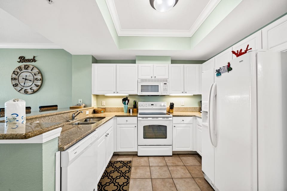 Fully stocked kitchen