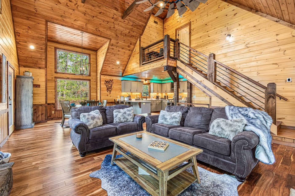Open floor plan main level living room