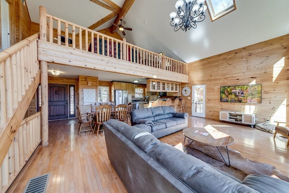 Great Room with Wood Fireplace