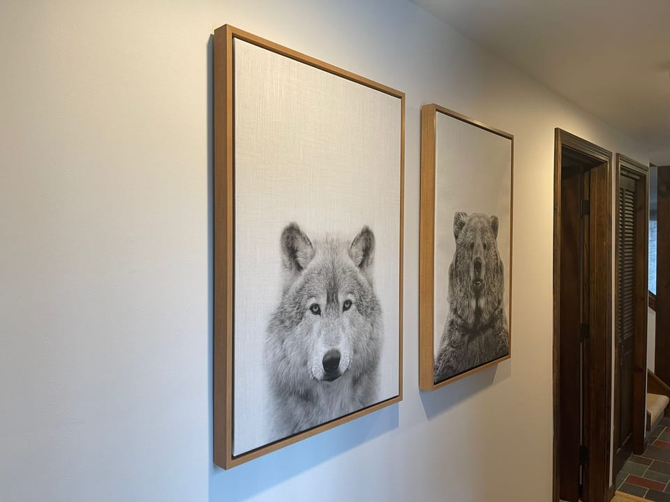 Beautiful artwork fills the walls