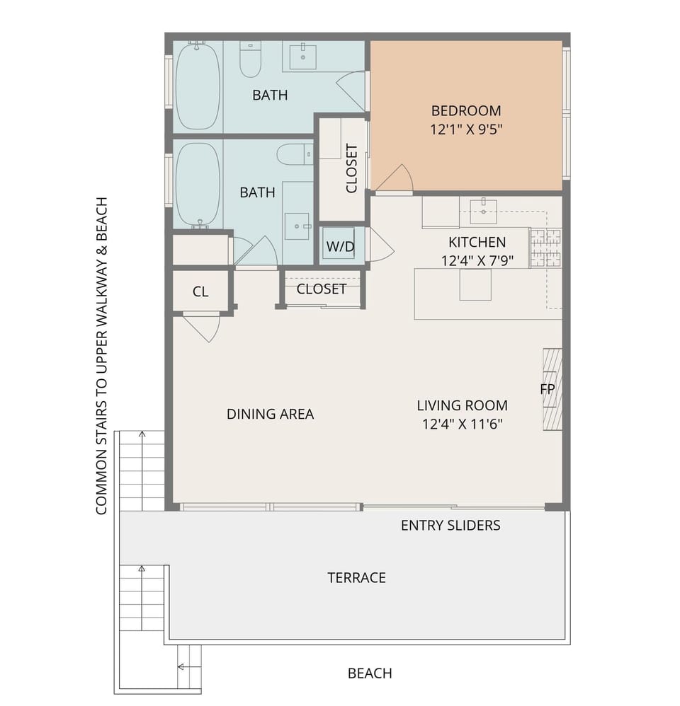 Floor Plan  - Lower Unit