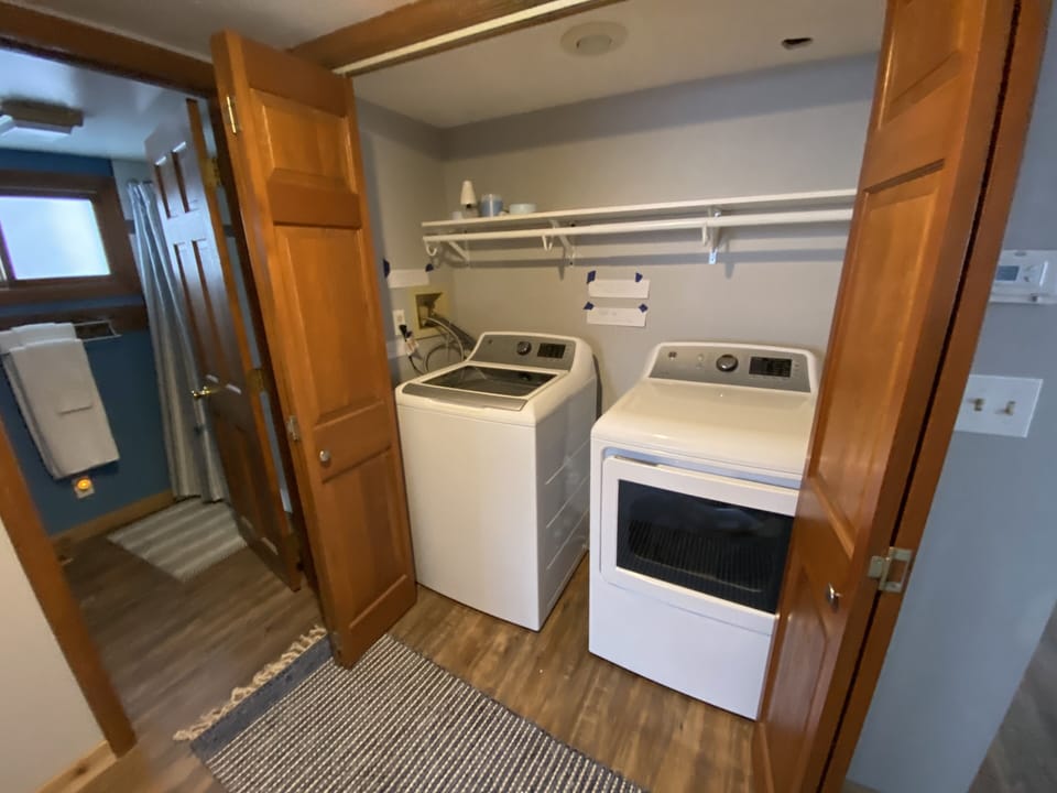 First floor, new full size washer and dryer 