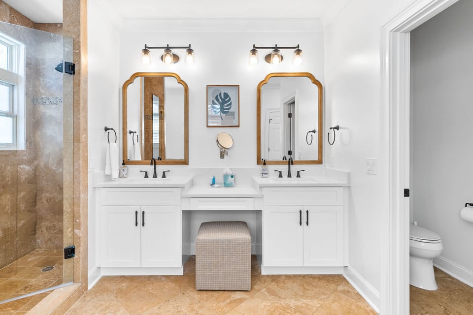 Dual Vanity with make up desk