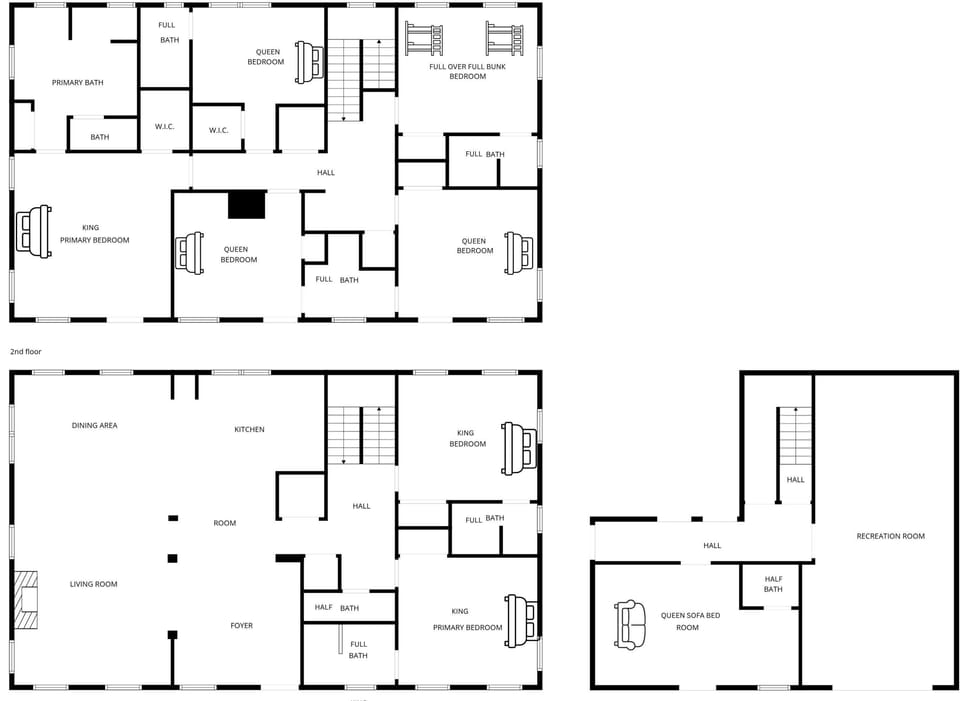 House layout with beds