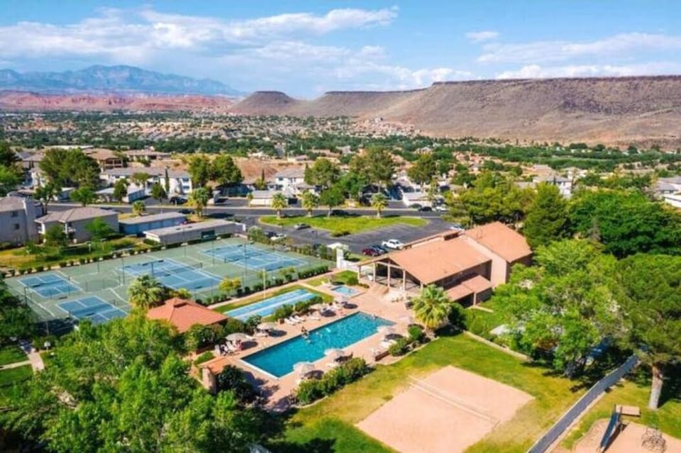 aerial view of the resort complex