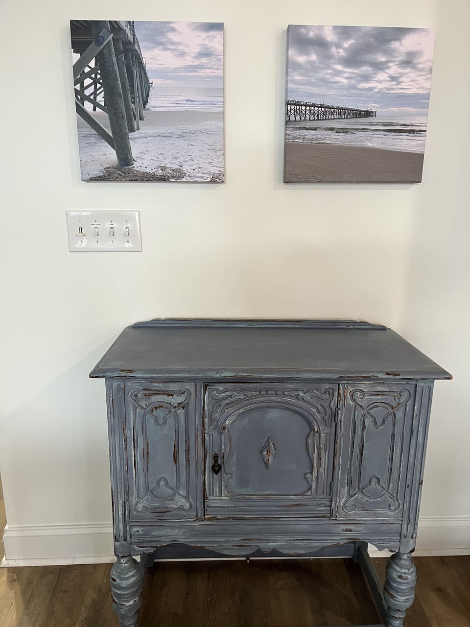 Games and cards inside cabinet