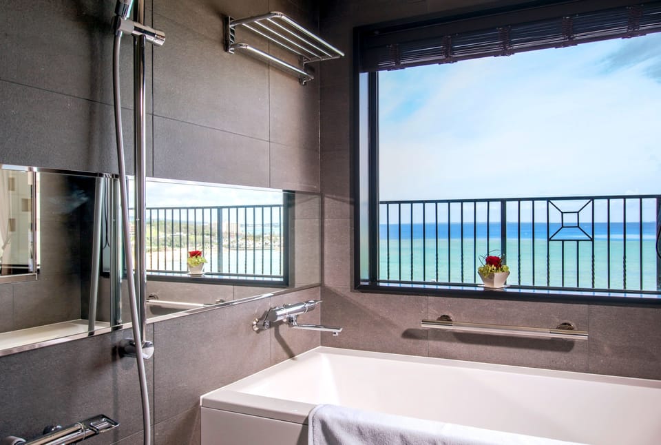 Premium Club Ocean Bath Room, Non Smoking (9F-12F) | Bathroom | Separate tub and shower, deep soaking tub, free toiletries, hair dryer