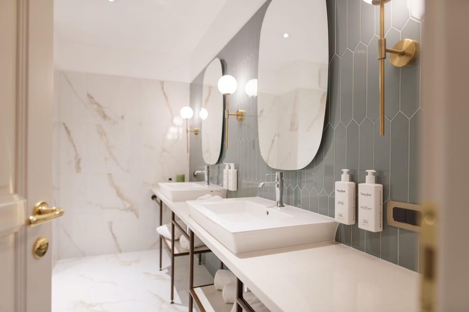 Deluxe Room | Bathroom | Rainfall showerhead, eco-friendly toiletries, hair dryer, bathrobes