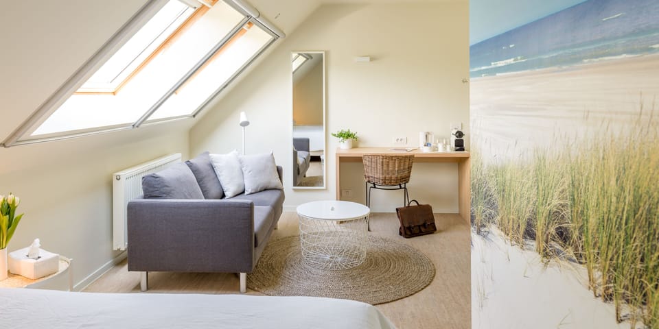 Double or Twin Room, Garden View | Living area | 32-inch Smart TV with digital channels, TV