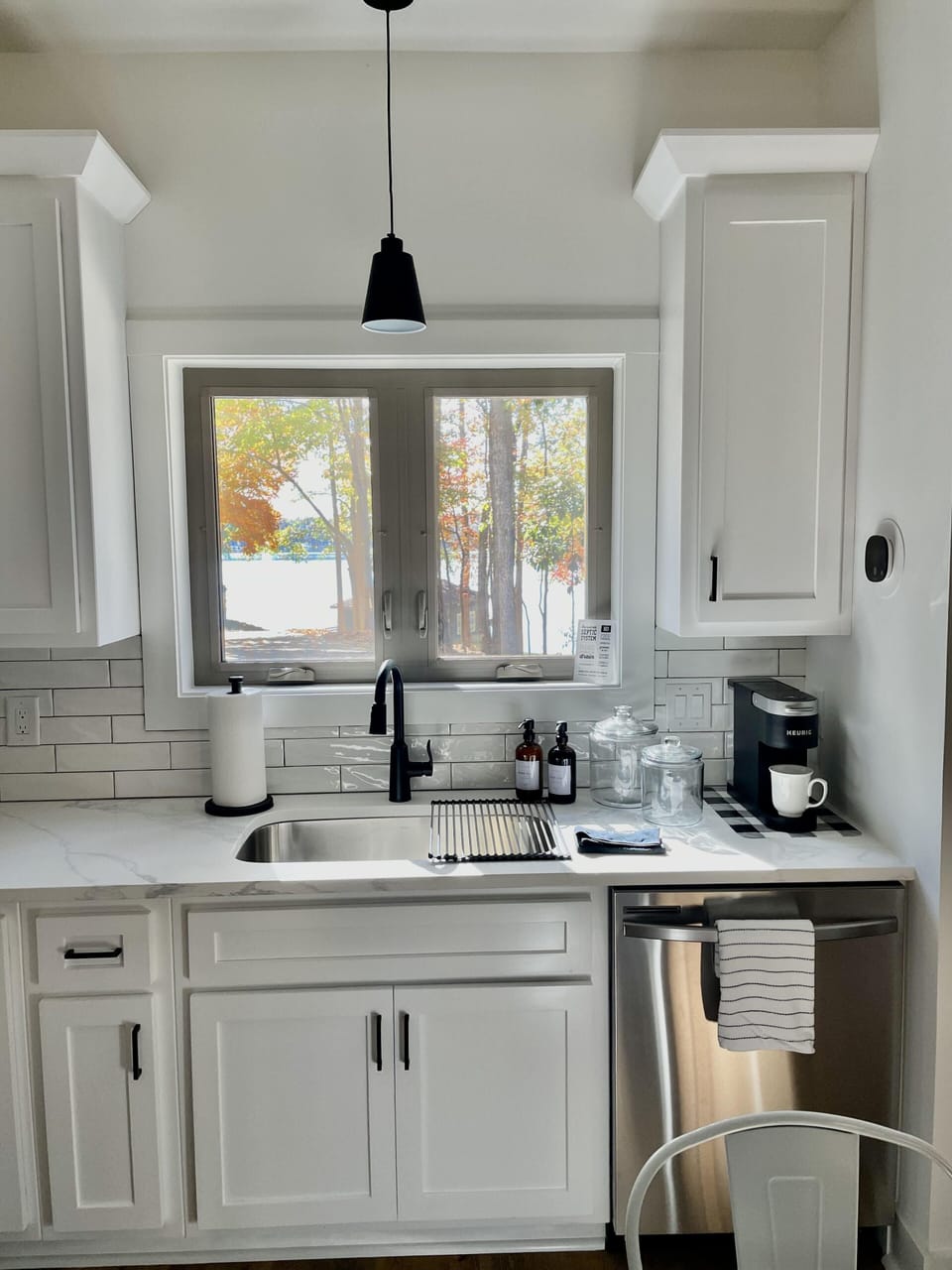 Even a water view from the kitchen sink