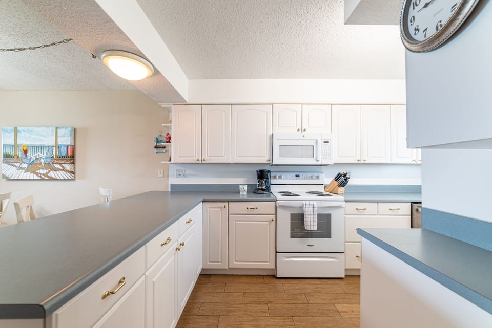 Fully stocked kitchen