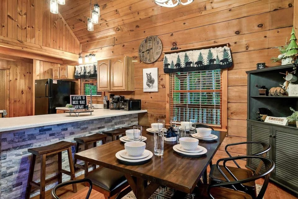 Dining area has seating for 10, along with a coffee bar for your enjoyment. 