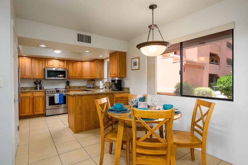 Updated kitchen and dining area.