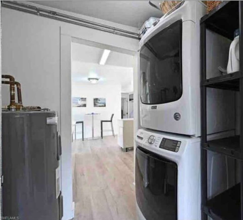 Front load washer and dryer available for guest use. 
