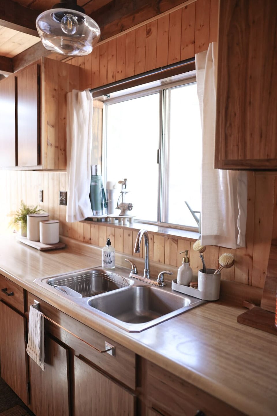 Retro kitchen with original features and rustic decor
