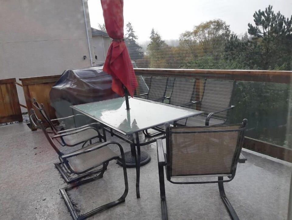 Back deck from kitchen nook.