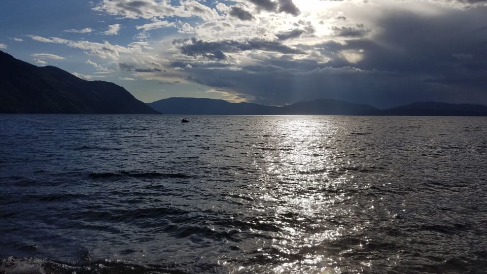 Lake Pend Oreille, 3 1/2 miles away