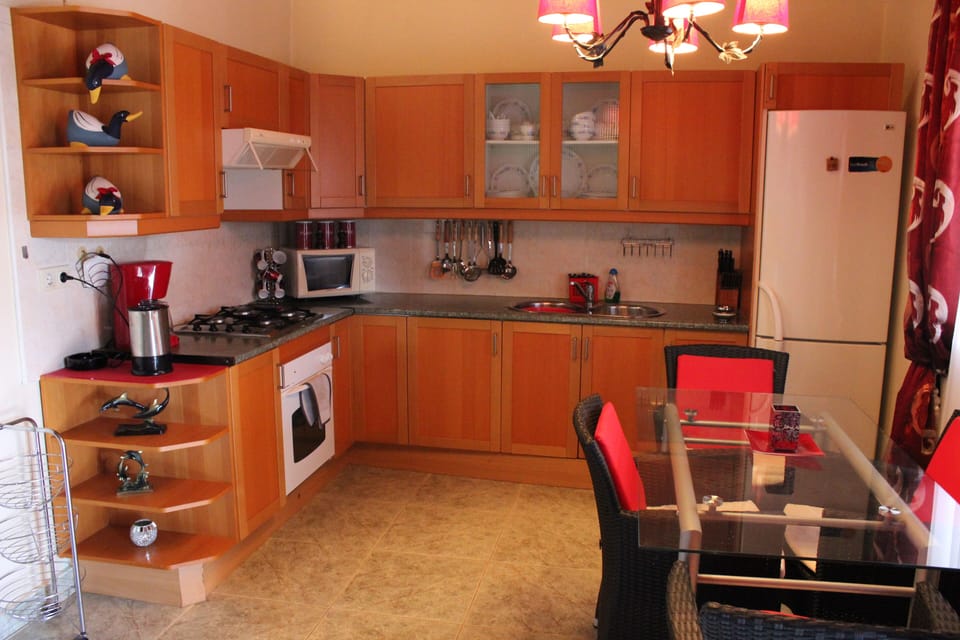 Apartment | Private kitchen | Fridge, microwave, oven, stovetop