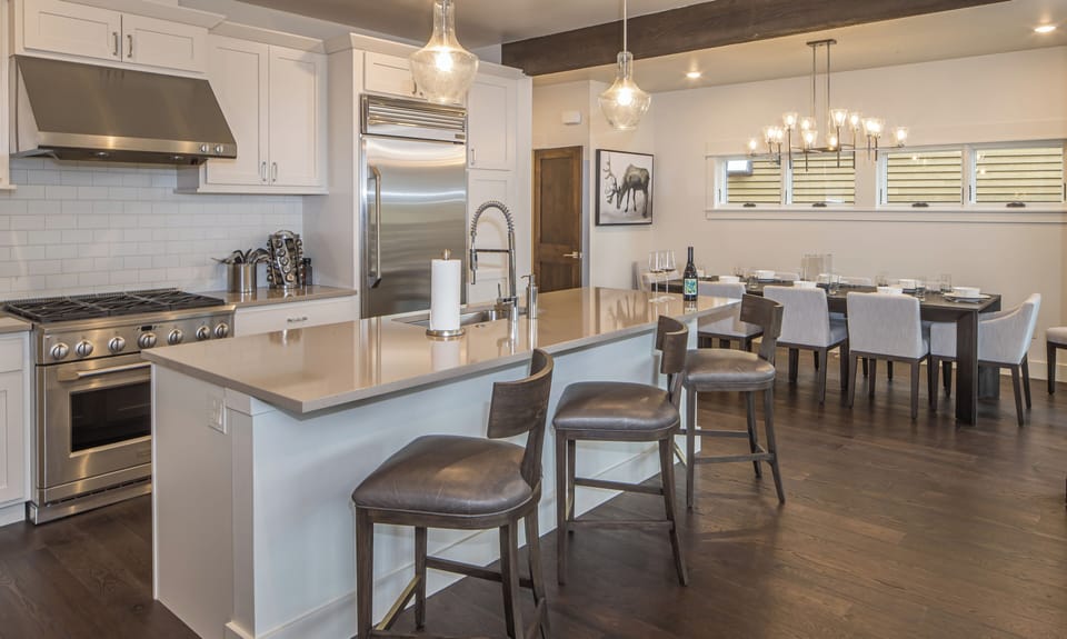 Kitchen with Bar Seating for 3
