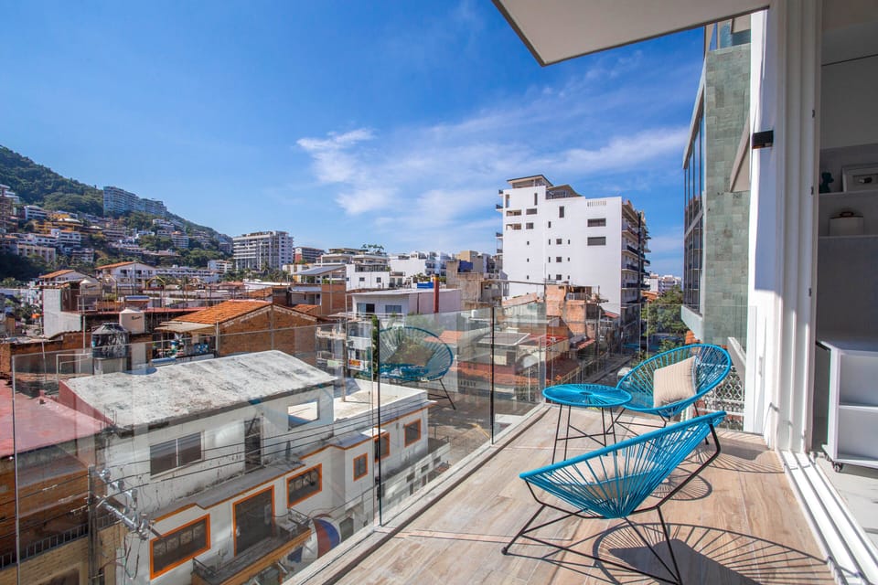 Private balcony with seatings