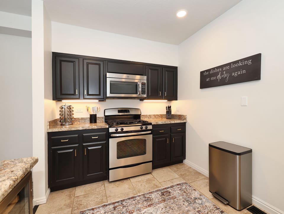 Great open kitchen for cooking or hanging out!