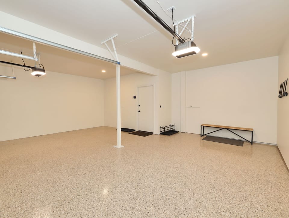 2 car garage + area to store all your boots/coats and ski gear! 