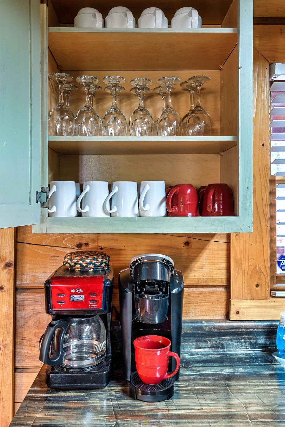 Fully stocked glassware for the beverage of your choice.