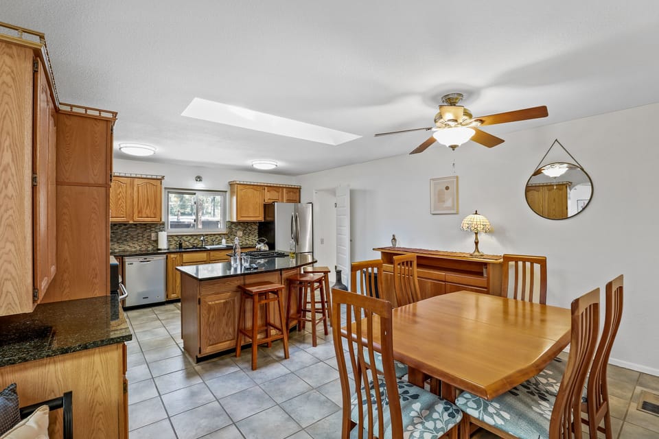 Large island and buffet that make entertaining a breeze!