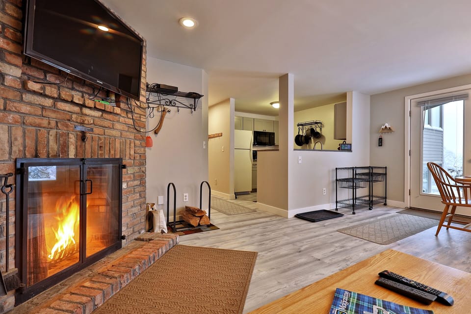View of kitchen from living room