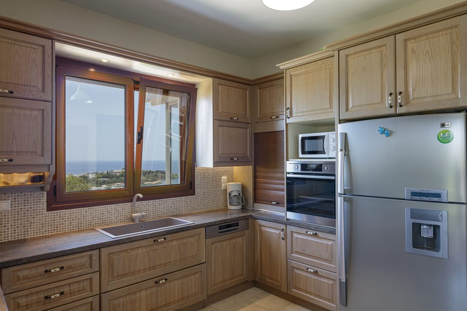 The kitchen is fully equipped for a weeks comfy stay