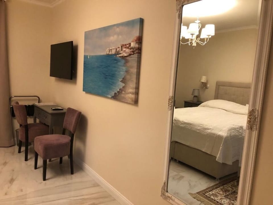 Down comforters, individually decorated, desk, laptop workspace