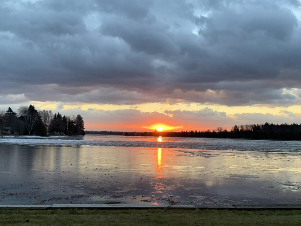 Sunrise in the winter.