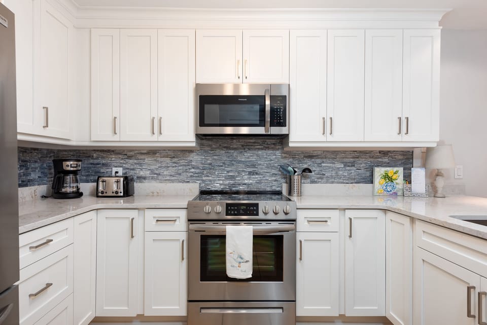 A renovated gourmet kitchen