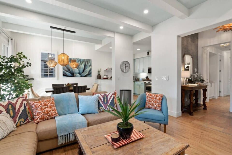 This place was designed with unique items and a fun color palette that instantly put you in vacay mode!
