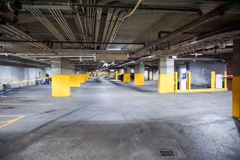 Underground parking for Rimfire guests, first come, first served, and must be paid by the guest.