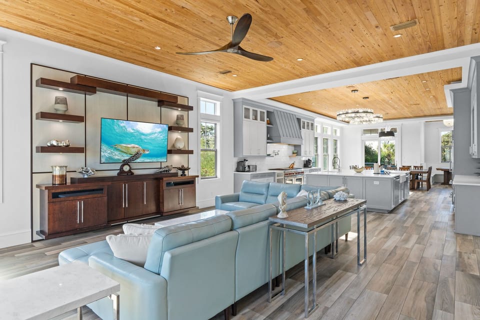 Second Floor Living Area, Kitchen & Dining Area