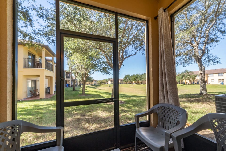 Small screened patio area at the rear