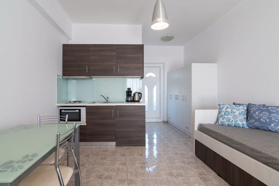 Living and dining area of Cozy studio,Walking distance to beach & tavern,Damnoni,Plakias,Crete