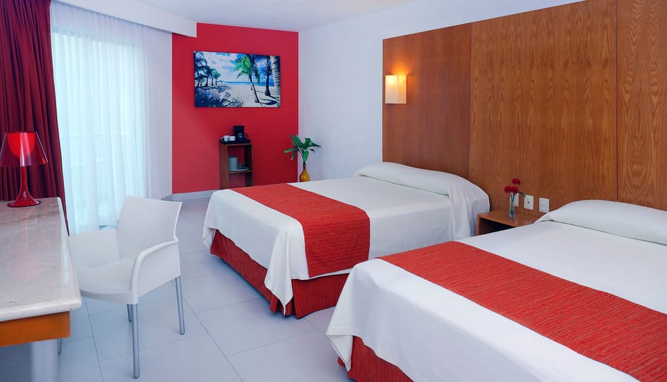 Standard Double Room, 2 Double Beds | Desk, soundproofing, iron/ironing board, free WiFi
