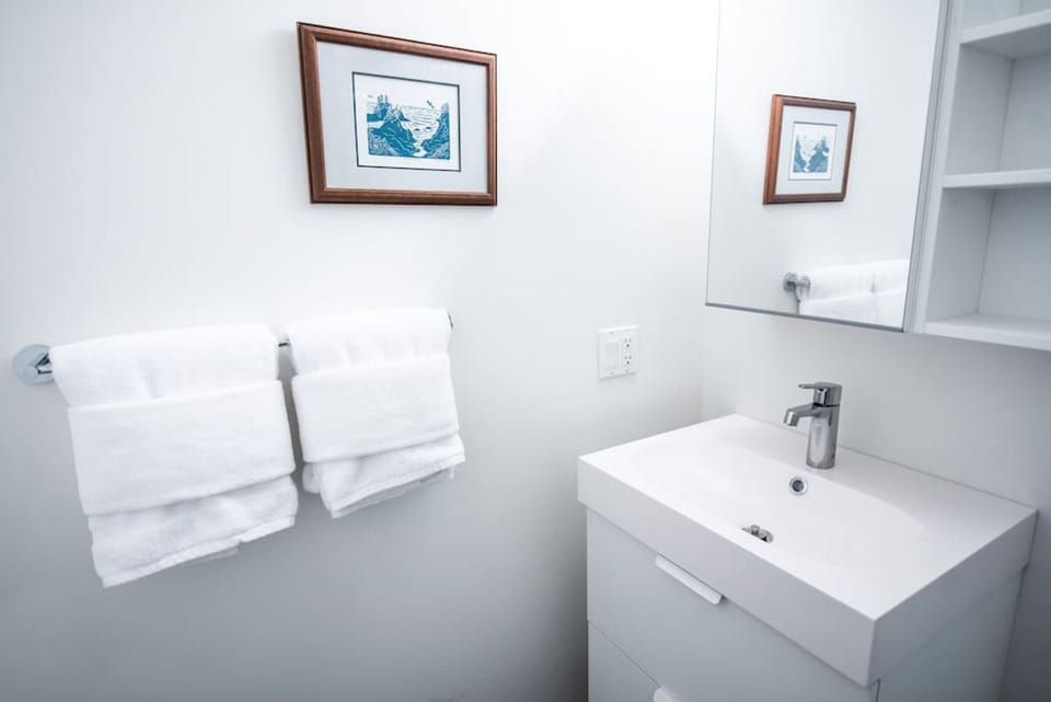 We provide hotel quality towels  Plus local soaps, shampoo, and conditioner from The Den Refillery