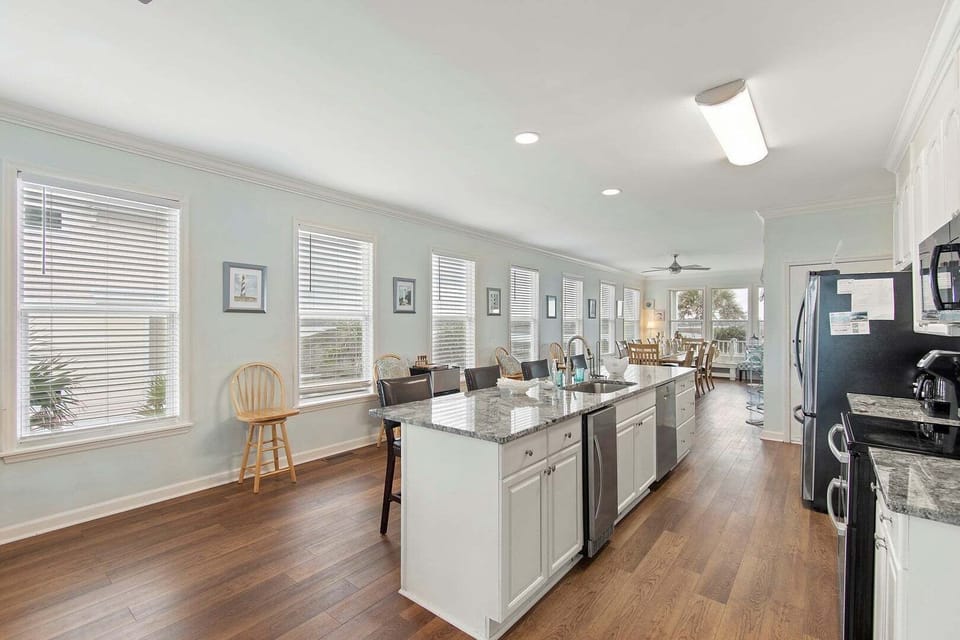Kitchen Area with Bar Stools