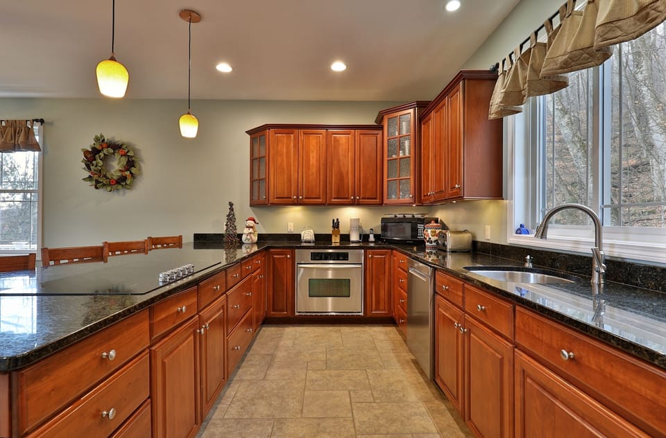 Beautiful kitchen with granite countertops