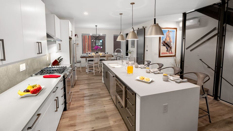 Kitchen with large center island