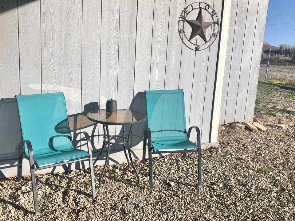 Take in the views of the Gunnison Gorge. Smoking is allowed outside.