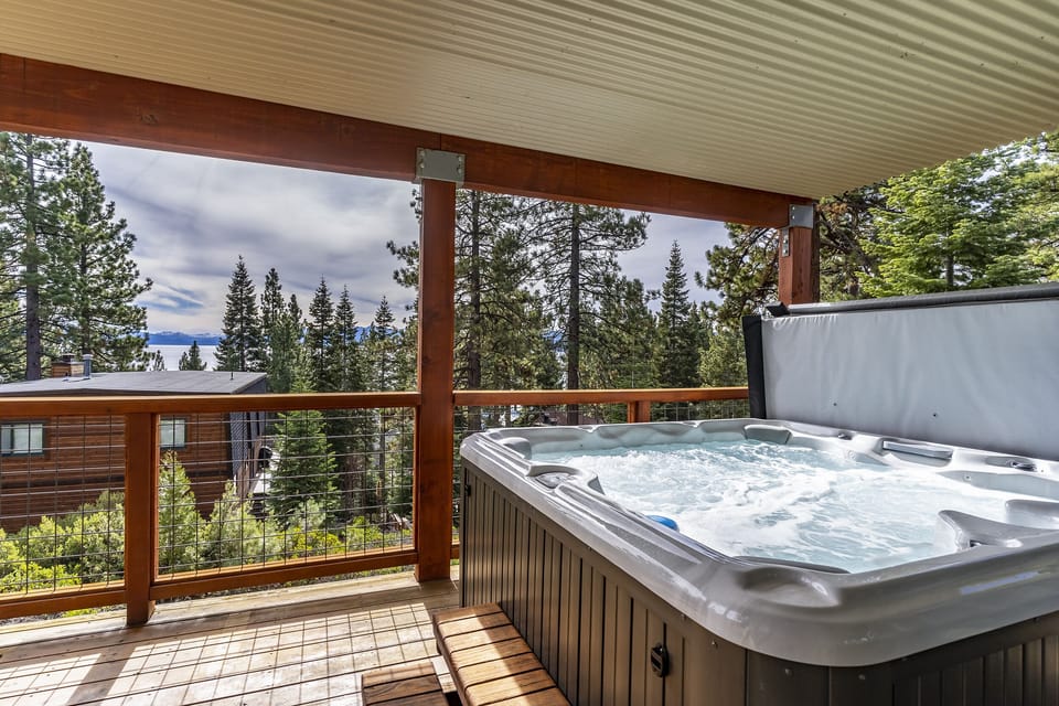 New hot tub off of the game room