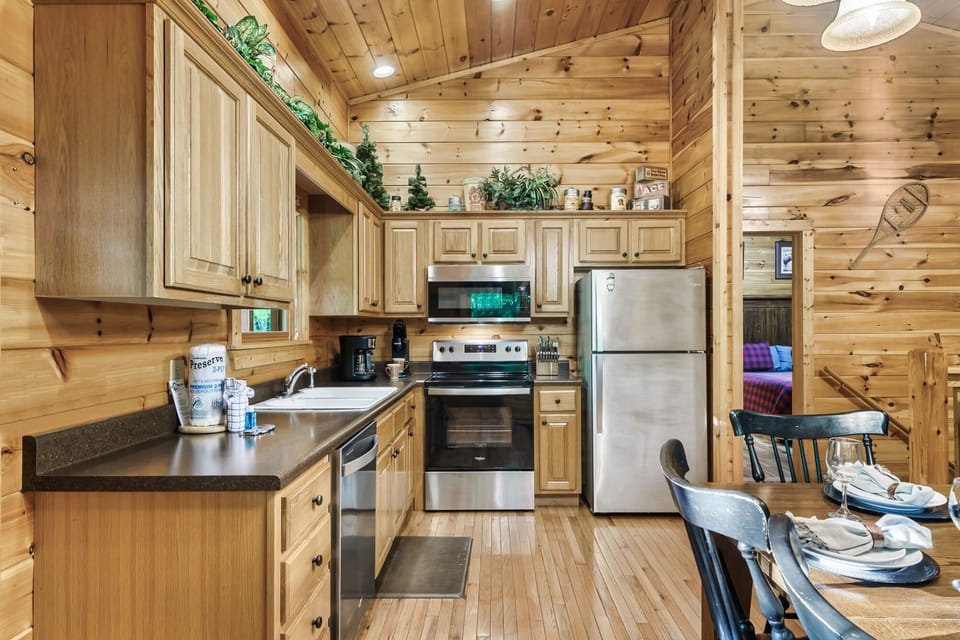 Fully equipped kitchen has everything you need for your getaway!