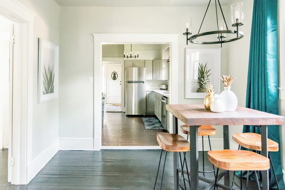 Dining room just off kitchen