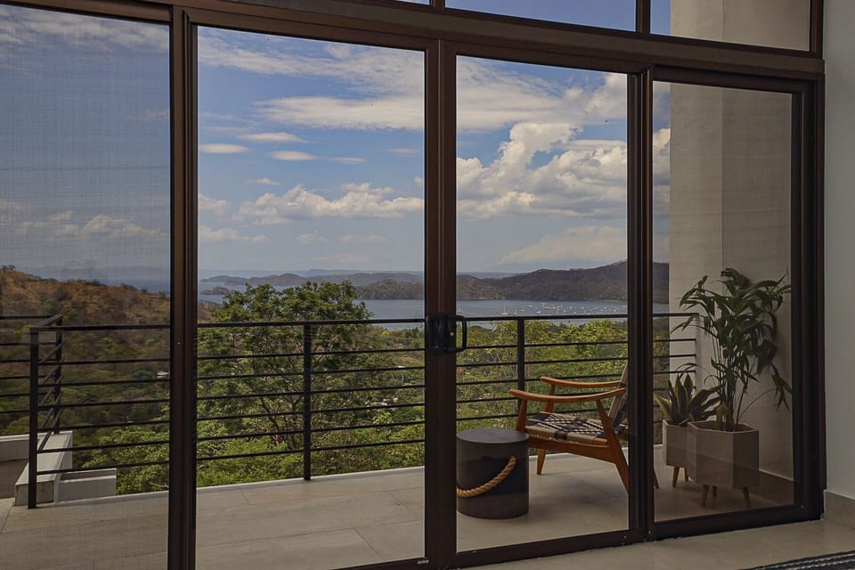 Balcony and oceanview from private apartment