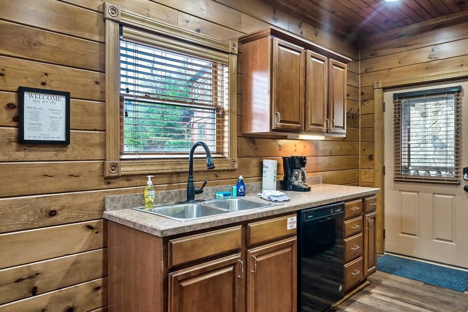 One roll of paper towel, a small bottle of dish soap, and a few dishwasher pods are provided.  Please bring your own coffee and cream/sugar for the drip coffee maker.