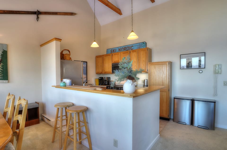 Kitchen bar seating for two